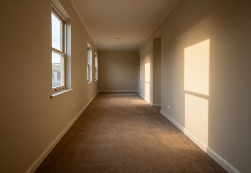 Same Lidcombe living room after water extraction and drying, fully restored